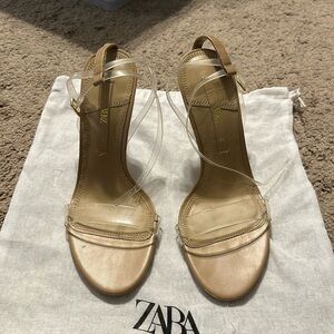 Zara Nude with Clear Straps